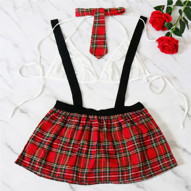Plus Size Sexy Schoolgirl Cosplay Lingerie Costume