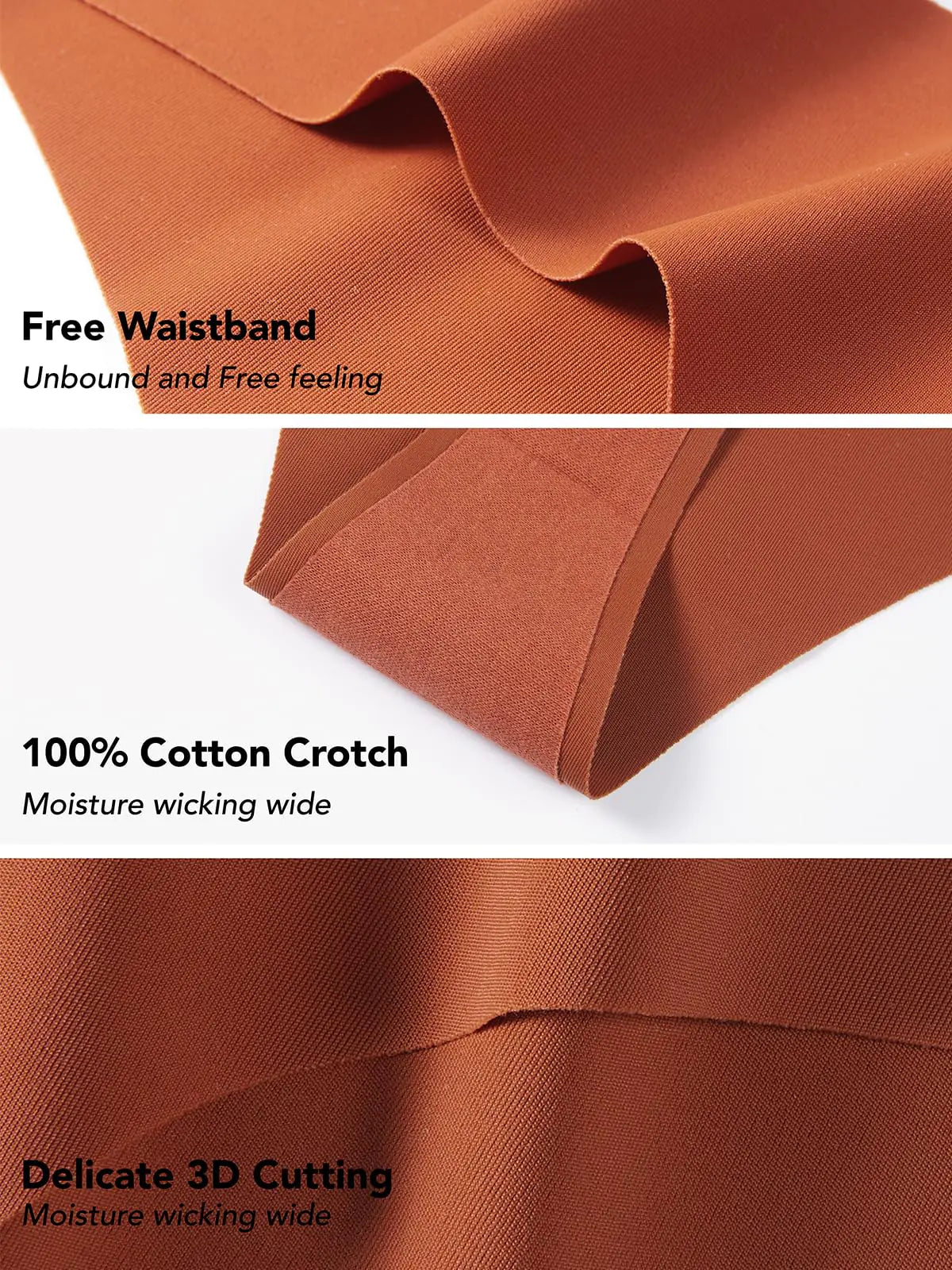 Seamless Thongs for Women No Show Thong V-waisted Stretch Breathable Sexy Panties Underwear 6 Pack X-Small E-6 Pack-black