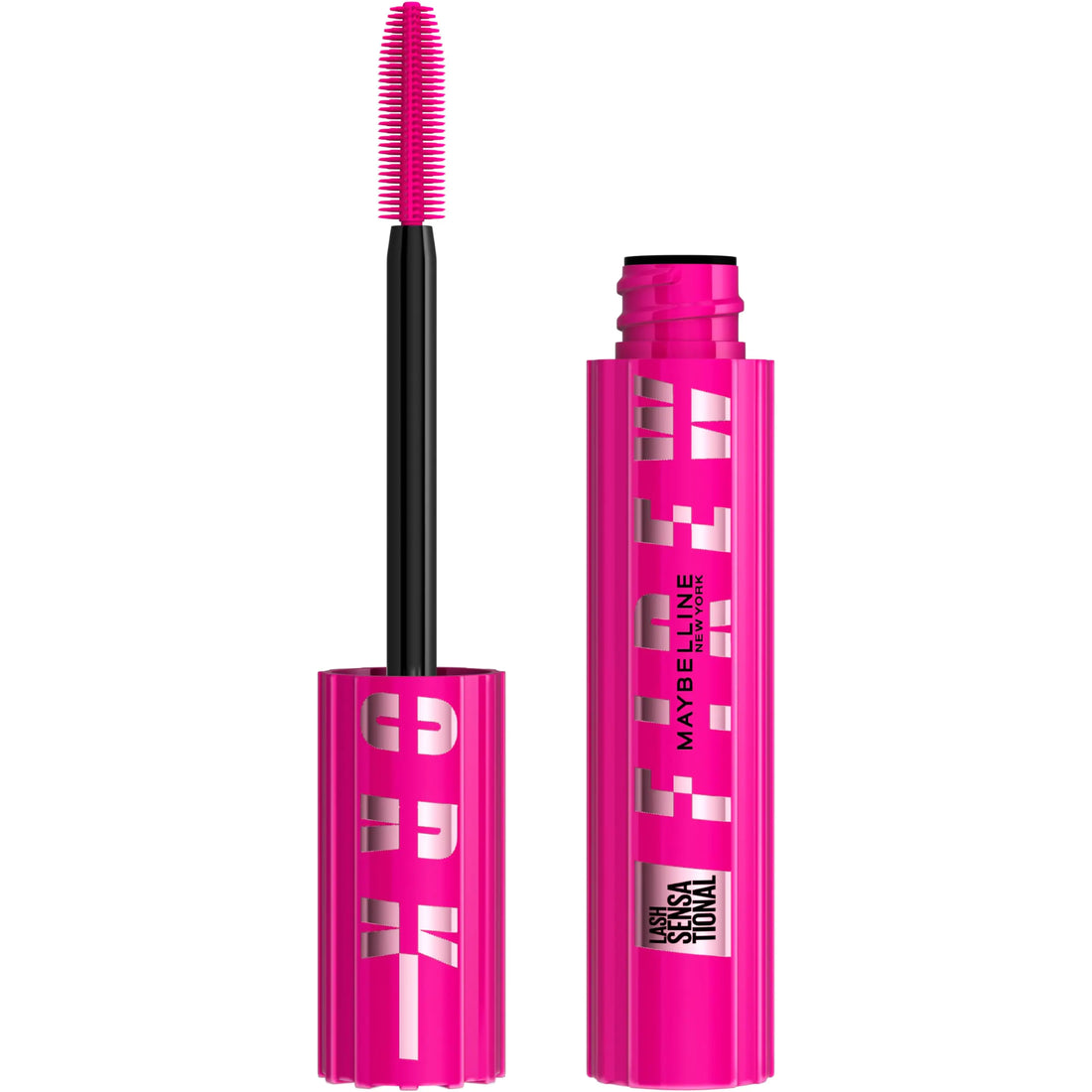 Maybelline Lash Sensational Firework Washable Mascara, Lengthening &amp; Volumizing Mascara for up to 24HR wear, Blackest Black, 1 Count 0.33 Fl Oz (Pack of 1)