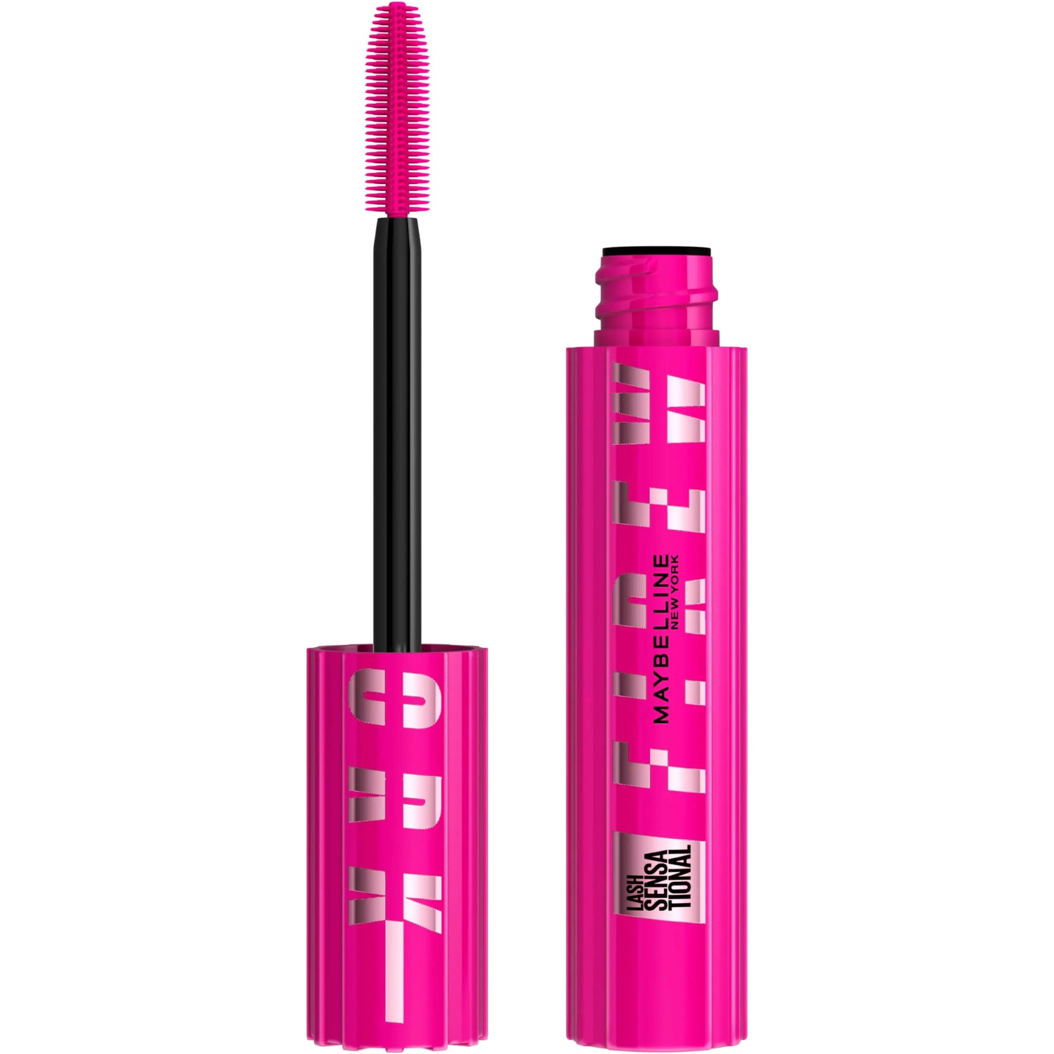 Maybelline Lash Sensational Firework Washable Mascara, Lengthening &amp; Volumizing Mascara for up to 24HR wear, Blackest Black, 1 Count 0.33 Fl Oz (Pack of 1)