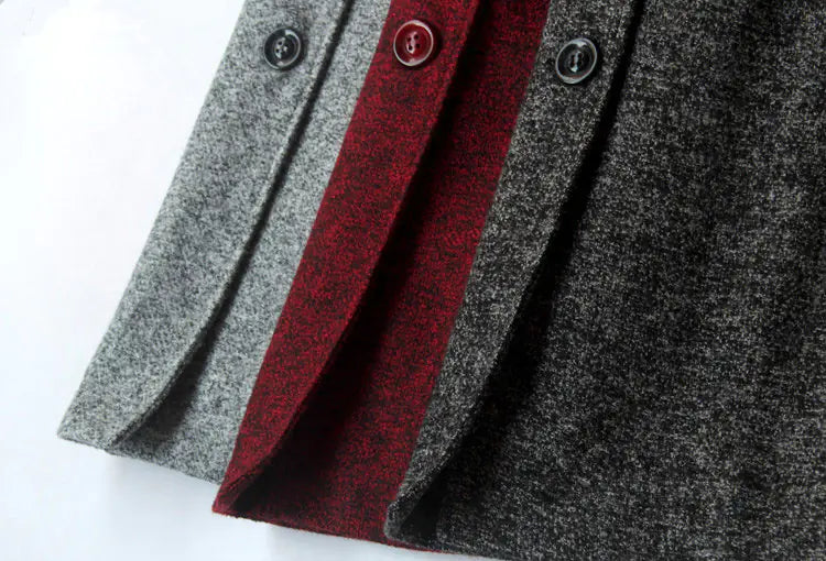 Vintage High-Waisted Wool Bodycon Skirt