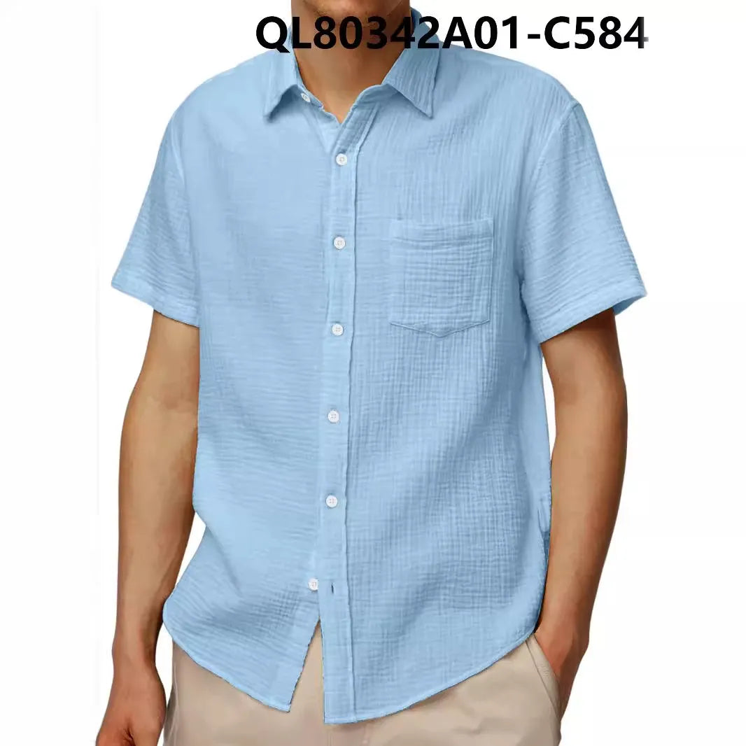 Short Sleeve Loose Lapel Shirt