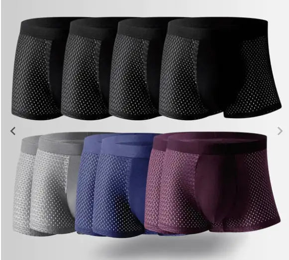 Ice silk men's underwear mesh boxer