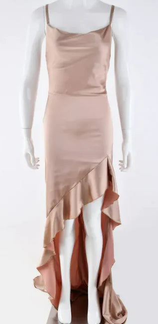 Sexy suspenders side slit dress