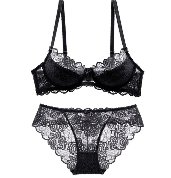 Summer Plus Size Women's Bra Set - Lightweight French Design