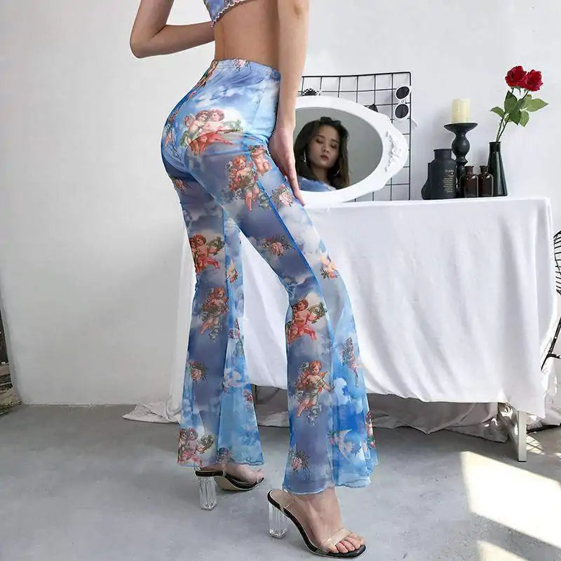 Angel Print Ladies Pants