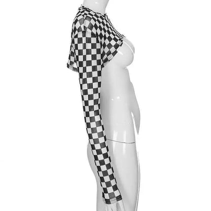 Sexy Long-Sleeved Openwork Top