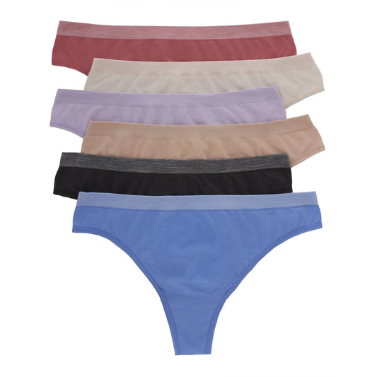Hanes Women's Seamless Underwear Pack, Comfort Flex Fit Bikini Boyshort or Thong Panties, 6-Pack XX-Large Assorted Colors