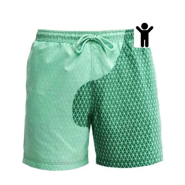 Water Change Color Beach Shorts Swim Trunks