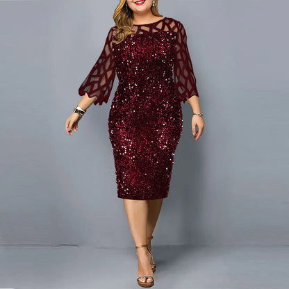 Party Dresses Sequin Plus Size Women&