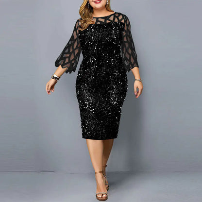 Party Dresses Sequin Plus Size Women&