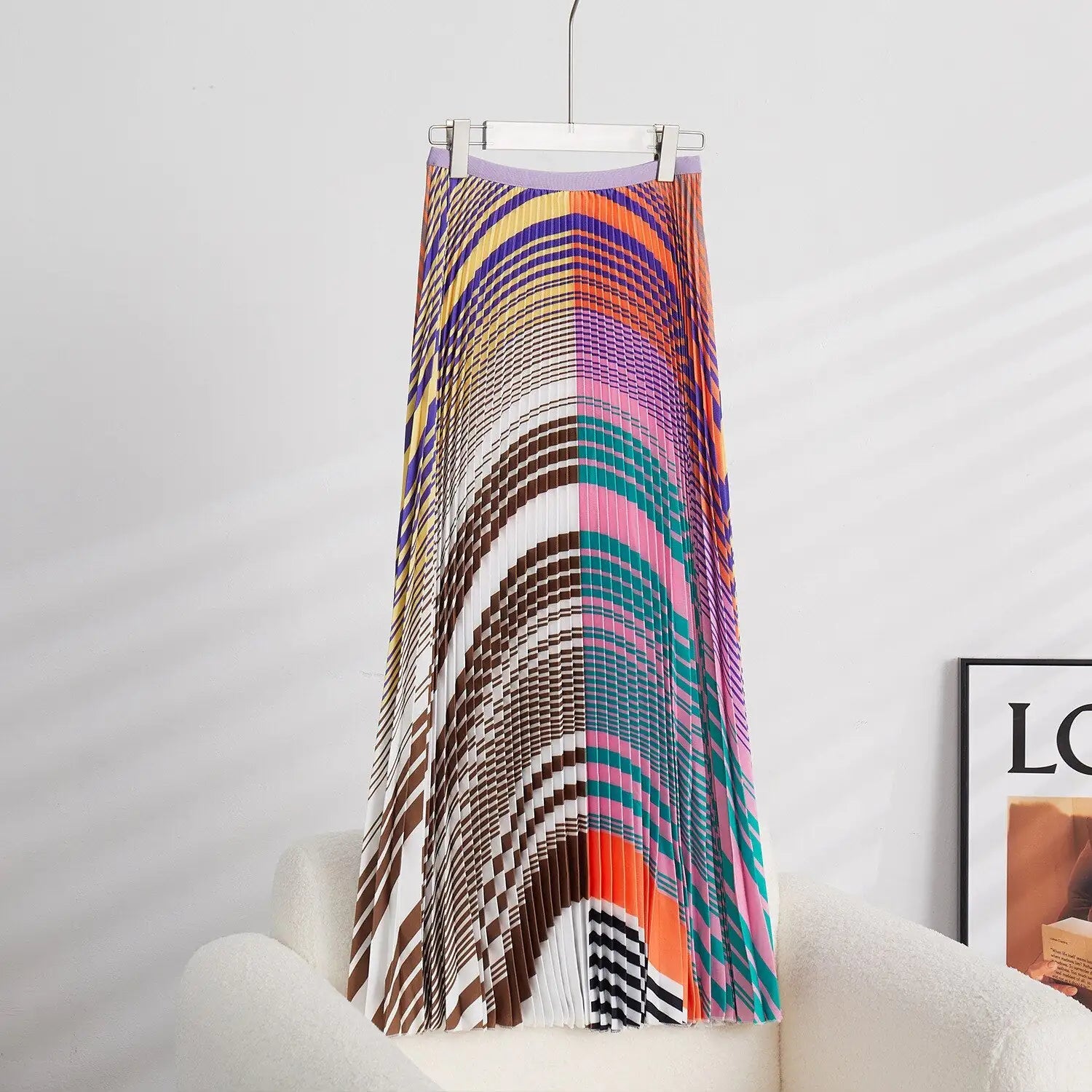 Mixed Print Pleated Set