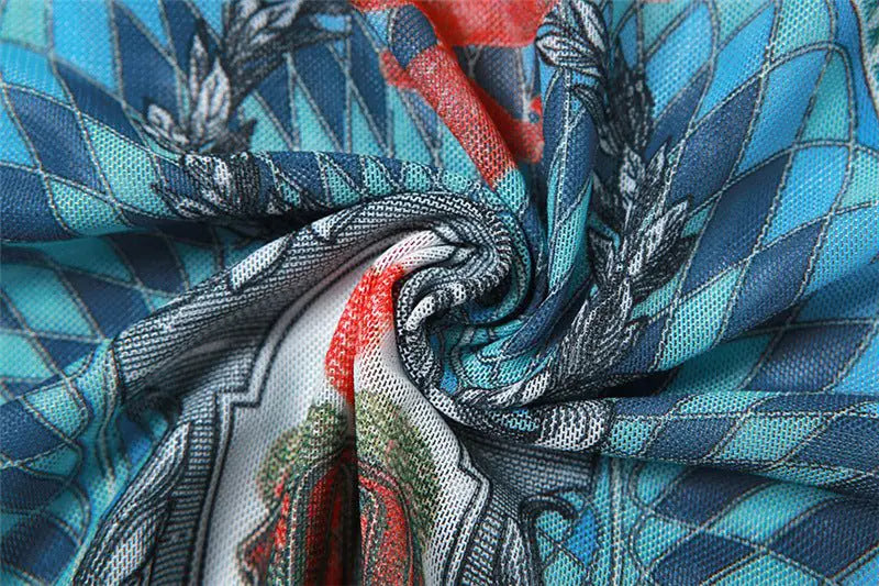 Mesh Bodysuit Skirt Set