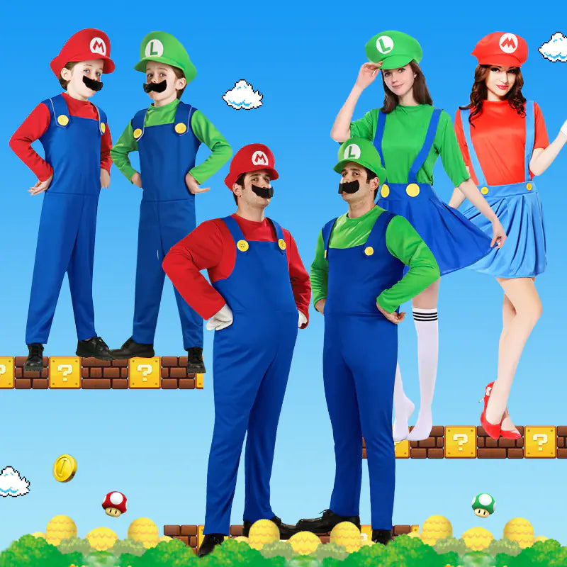 Super Mario Costumes for Kids and Parent Performances