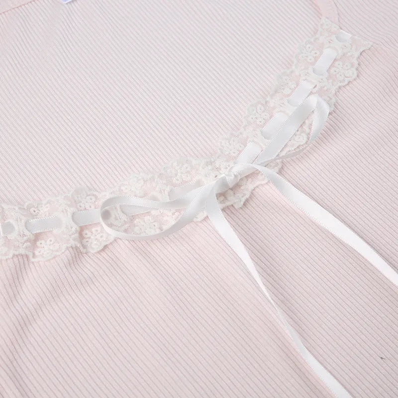 Bandage Coquette Bow Cropped Top