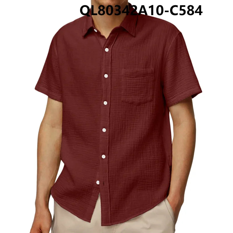 Short Sleeve Loose Lapel Shirt