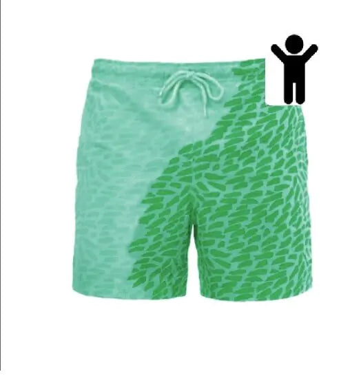 Water Change Color Beach Shorts Swim Trunks