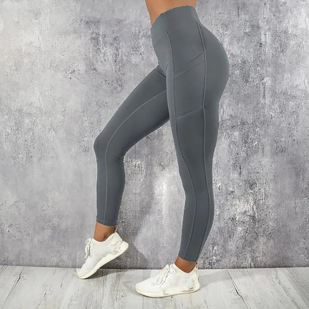 High Waist Stitching Sports Leggings