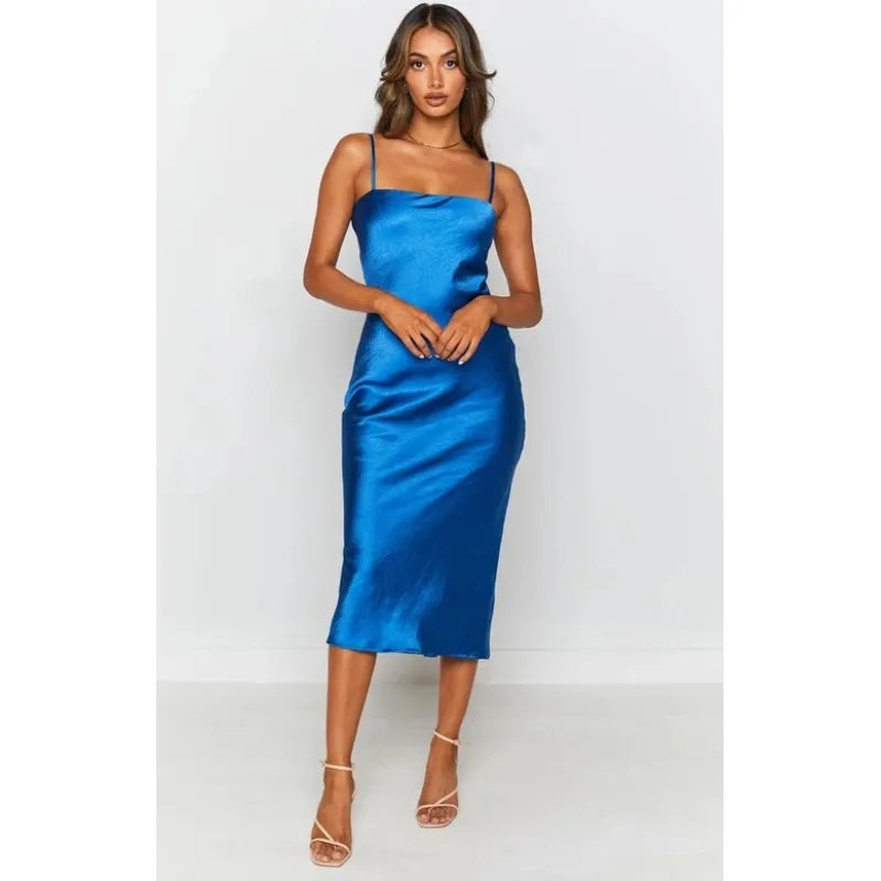 Socialite Style Slim-Fit Lace-Up  Dress