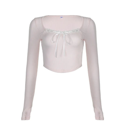 Bandage Coquette Bow Cropped Top