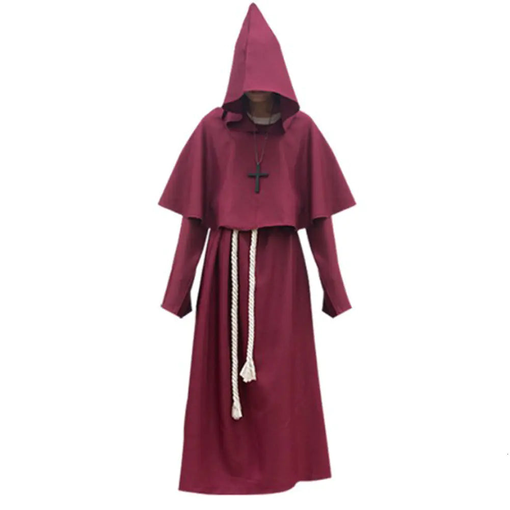 Medieval Priest Robe for Halloween Cosplay Costume