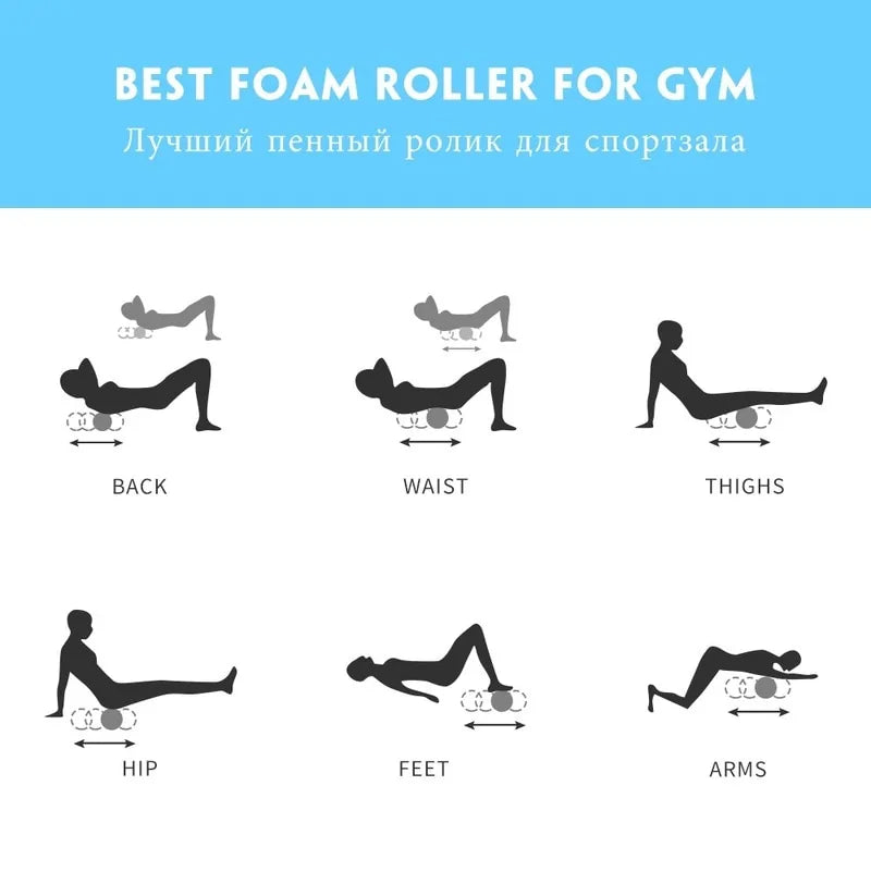 Fitness Foam Roller Set: Yoga Column &amp; Soft Yoga Block