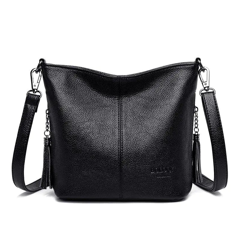 Solid Colors PU Leather Shoulder Bags