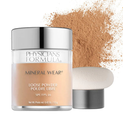Physicians Formula Mineral Wear Talc-Free Loose Powder Medium Beige, Dermatologist Tested, Clinicially Tested 3- Medium Beige