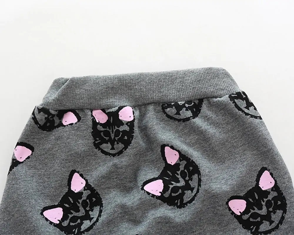 Long Sleeve Cats Print Tracksuit