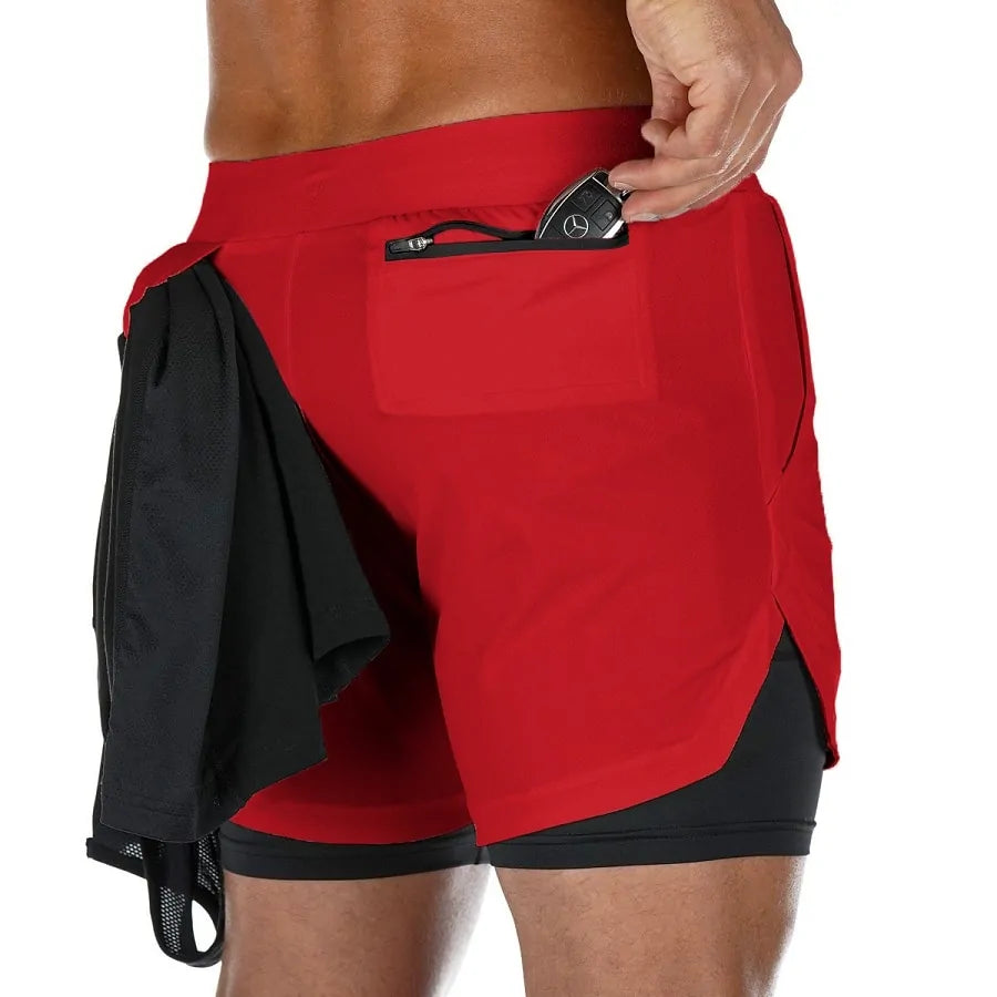 2020 Summer 2-in-1 Men's Gym Fitness Running Shorts