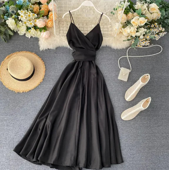 Goddess Halter Lace-up Dress