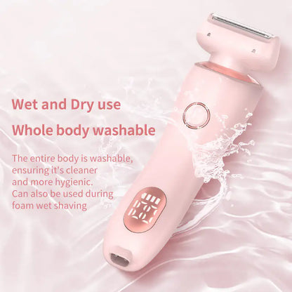 “2-in-1 USB Rechargeable Hair Remover &amp; Epilator – Smooth Shave for Face, Body, and Bikini”