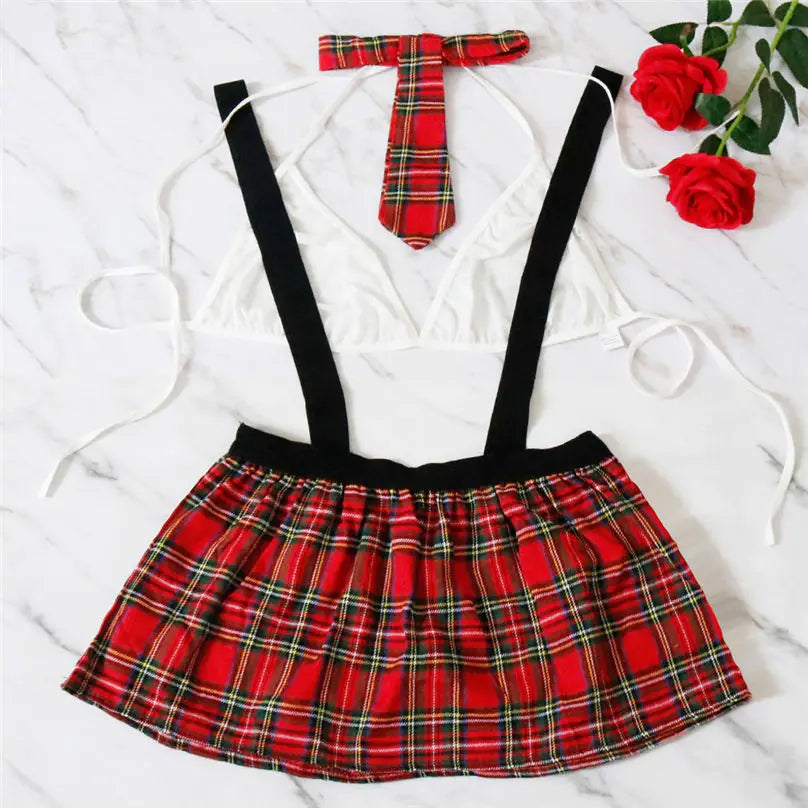 Plus Size Sexy Schoolgirl Cosplay Lingerie Costume