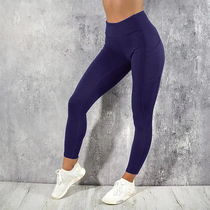 High Waist Stitching Sports Leggings
