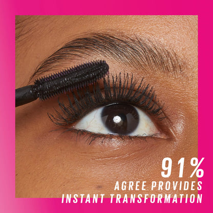 Maybelline Lash Sensational Firework Washable Mascara, Lengthening &amp; Volumizing Mascara for up to 24HR wear, Blackest Black, 1 Count 0.33 Fl Oz (Pack of 1)