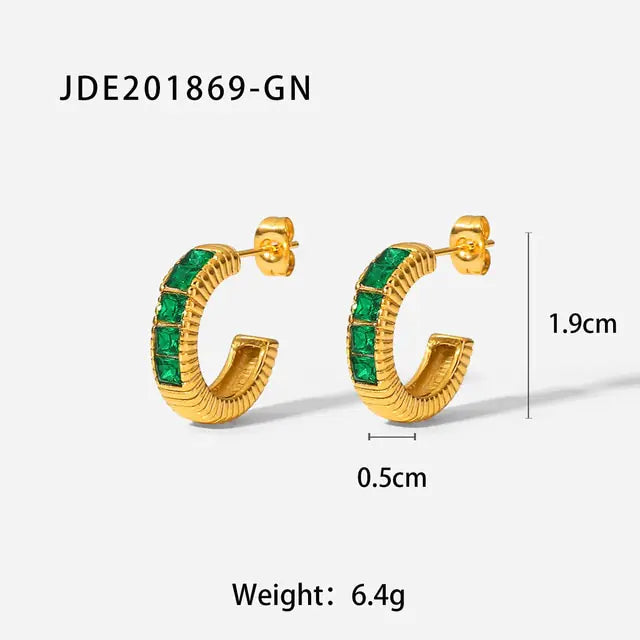 18K Gold Plated Hoop Earrings