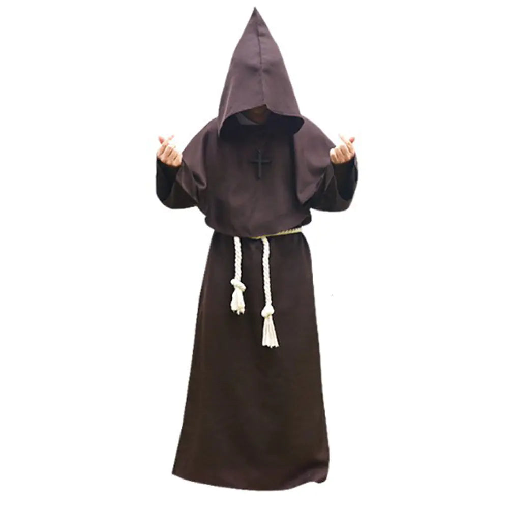 Medieval Priest Robe for Halloween Cosplay Costume