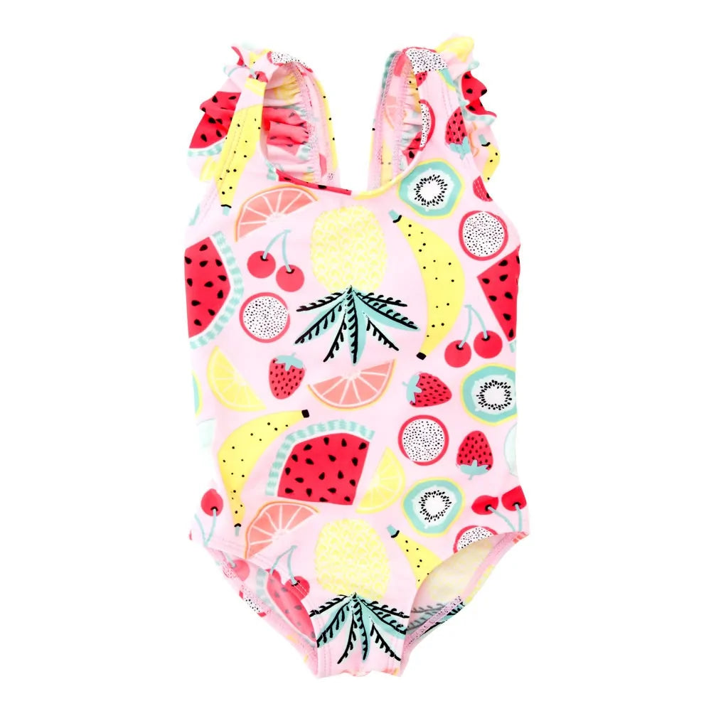 Watermelon Print Toddler Girls' Swimsuit