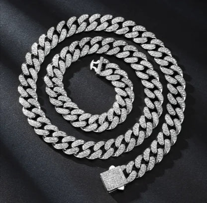 13mm Iced Cuban Link Set