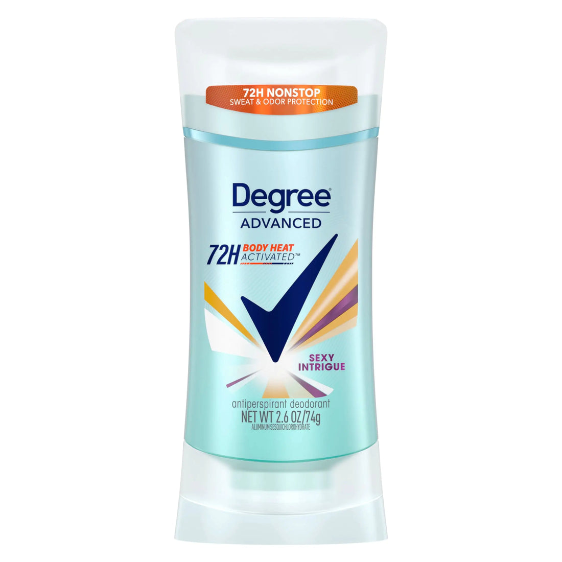 Degree Antiperspirant Deodorant Sexy Intrigue 72-Hour Sweat &amp; Odor Protection Antiperspirant Deodorant For Women with Body Heat Activated Technology 2.6 oz 2.6 Ounce (Pack of 1)