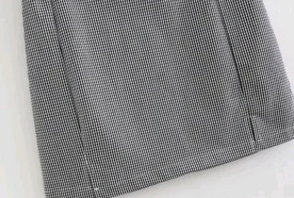 Vintage Houndstooth High-Waisted Bodycon Skirt