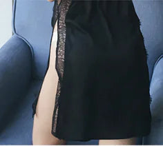 Lace Backless Nightgown with Lingerie Style