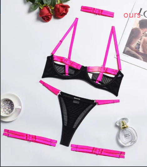 Women's Lace Sexy Lingerie Set with Bra and Panties