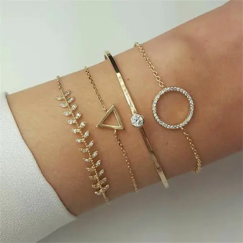 Crystal Alloy Bracelet Set