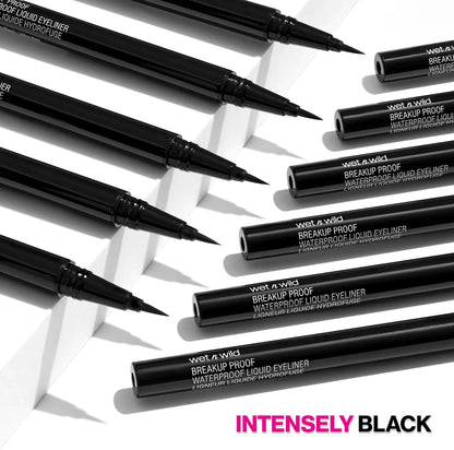 wet n wild Mega Last Breakup Proof Liquid Eyeliner - Quick Drying, Smudge-Resistant, 16-Hour Wear - Cruelty-Free &amp; Vegan - Black 0.03 Fl Oz (Pack of 1)