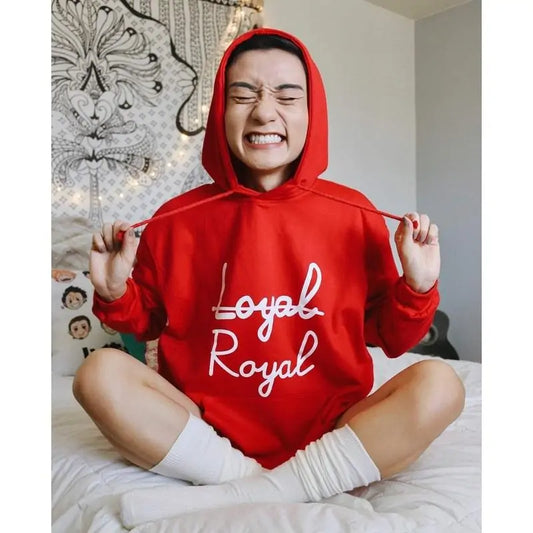 Not Loyal Royal Print Hoodie