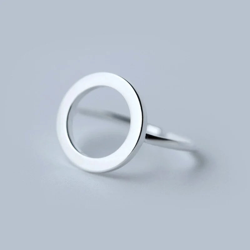 Precise: Adjustable 925 Sterling Silver Geometric Ring - Minimalist Women&