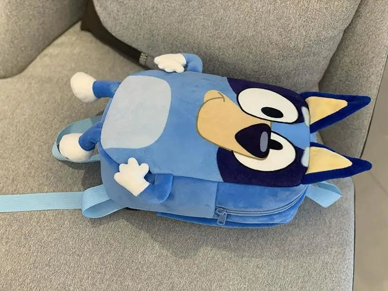 Bluey Children Schoolbag Cartoon Bluey Family Plush Backpack Picnic And Travel Photo Snack Bag Children Gifts