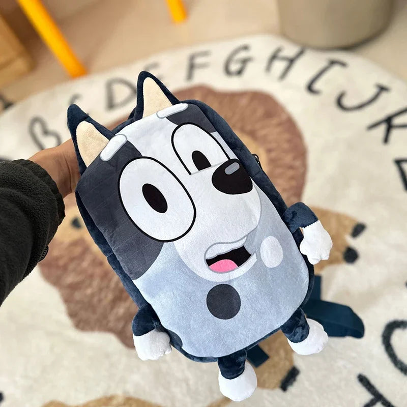 Bluey And Bingo Plush Backpack Anime Figure Muffin Dog Models Cartoon Fashion Mini Schoolbag Storage Bag Gift For Children