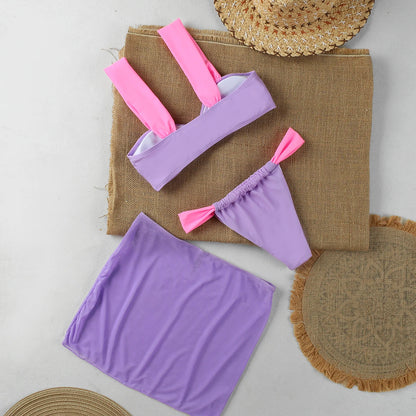 3 Pcs Bikini Set Micro Bikinis 2024 Sexy Women Swimsuits Female Swimwear Bathing Suit Swimming Suits Beachwear Thong Biquini